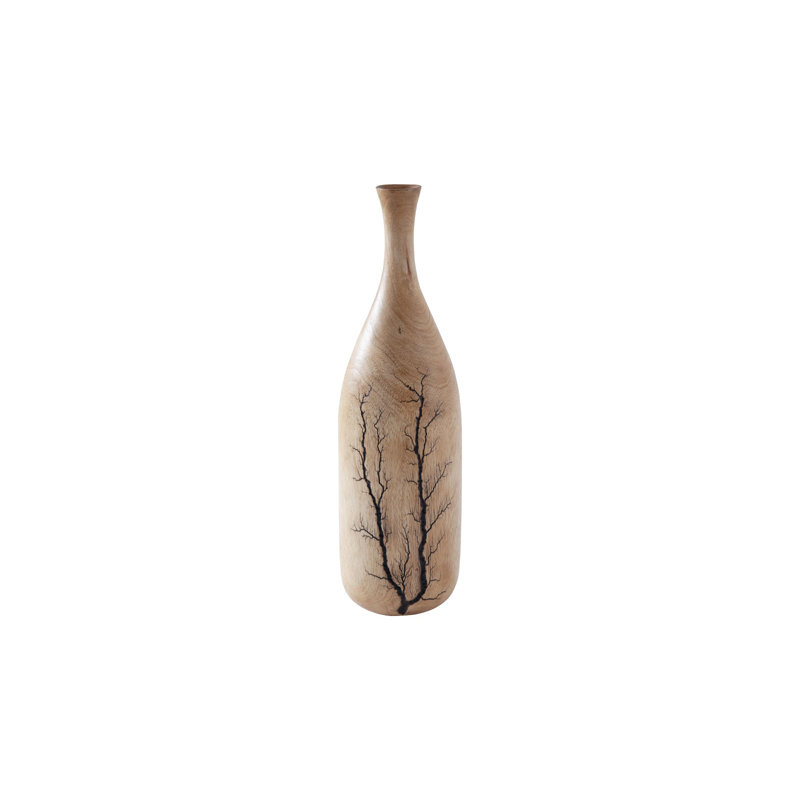 Lightning Brown 18" Wood Table Vase