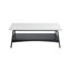 Table basse d'inspiration Mid-Century, en bois massif et, deux tons, et noir, assemblage requis avec tablette de rangement pratique, cadre de table moderne, surface, contraste de tons, utilitaire-692543181