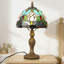 Lampe de table 15 po Tiffany avec abat-jour en verre coloré tulipe (ampoule incluse)