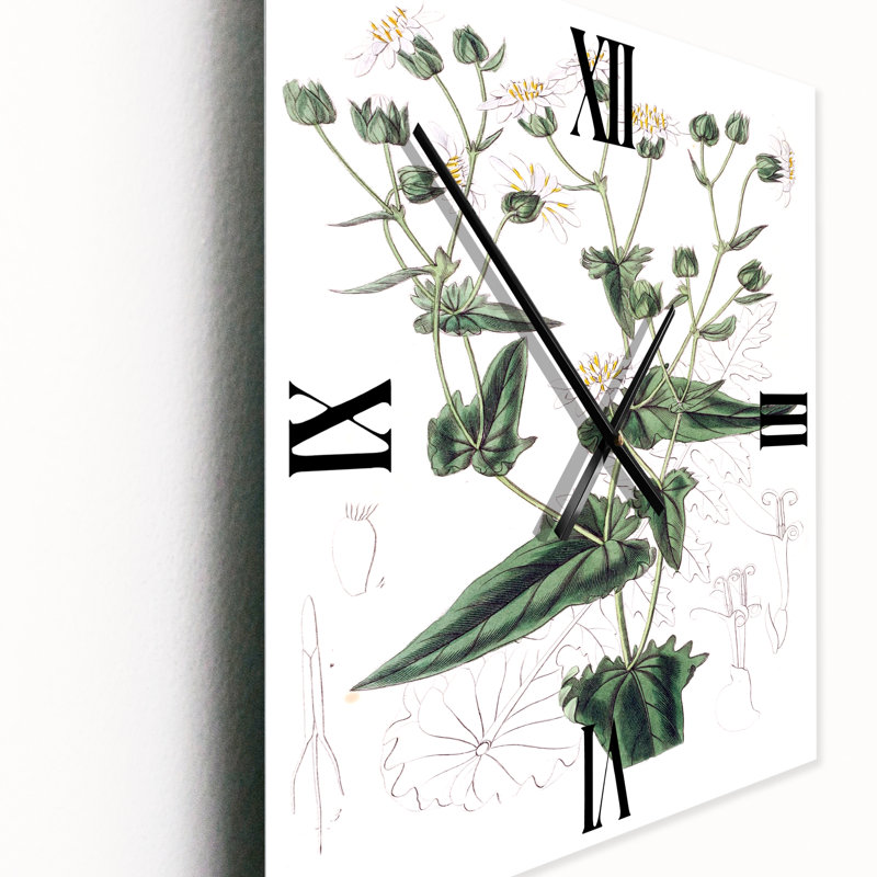 Horloge murale rétro Vintage Plant Life XXII, Grand