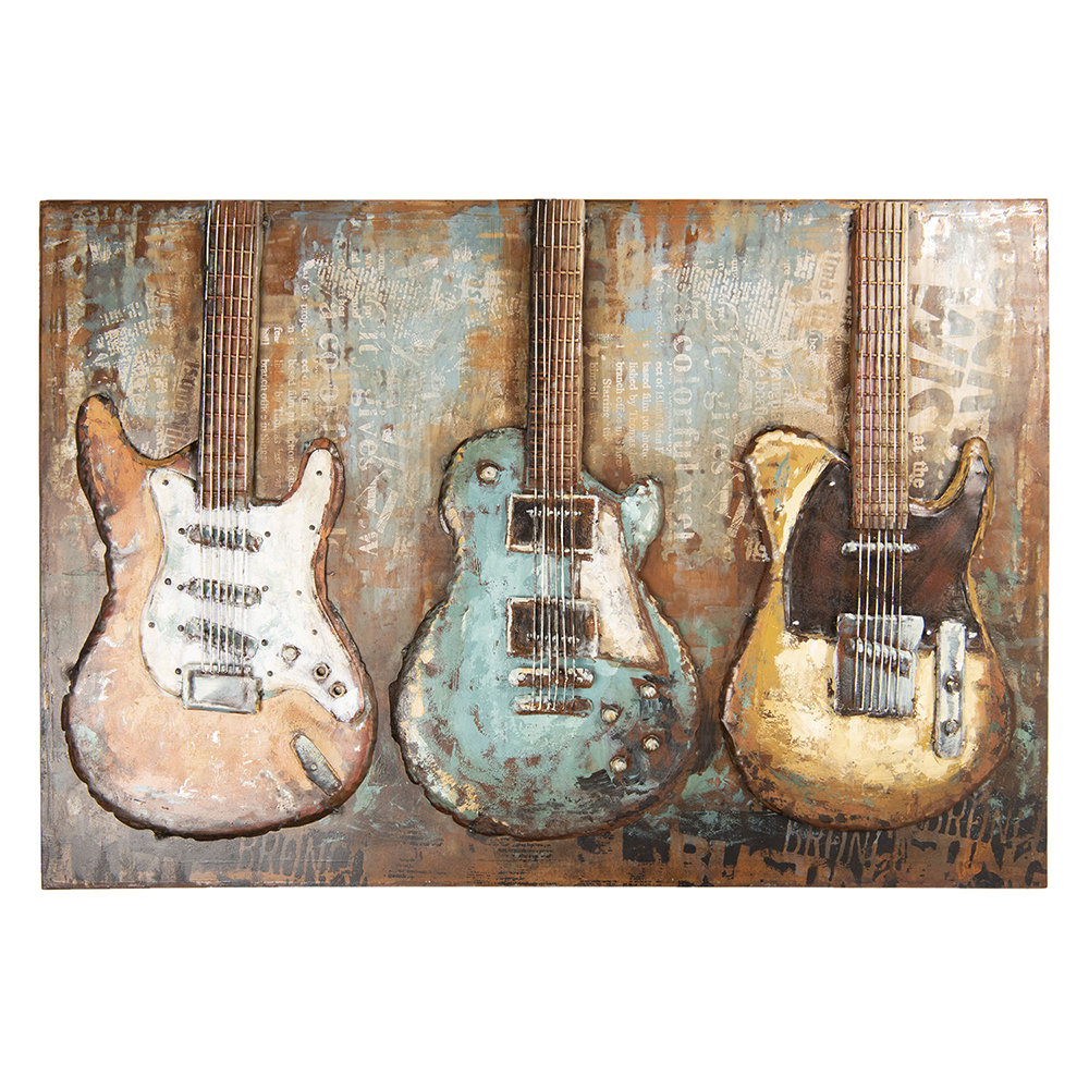 Wanddekoration Gitarren 120x5x80 cm