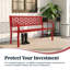 Banc d'extérieur en métal 50 po (7 couleurs disponibles)-144509252