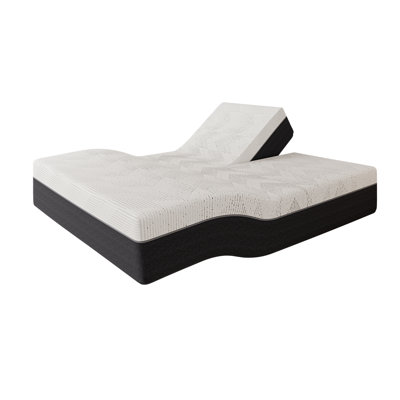 14" Split Top Queen Gel-Infused Memory Foam Mattress, Zoned Support Foam, Graphene Knit Cover