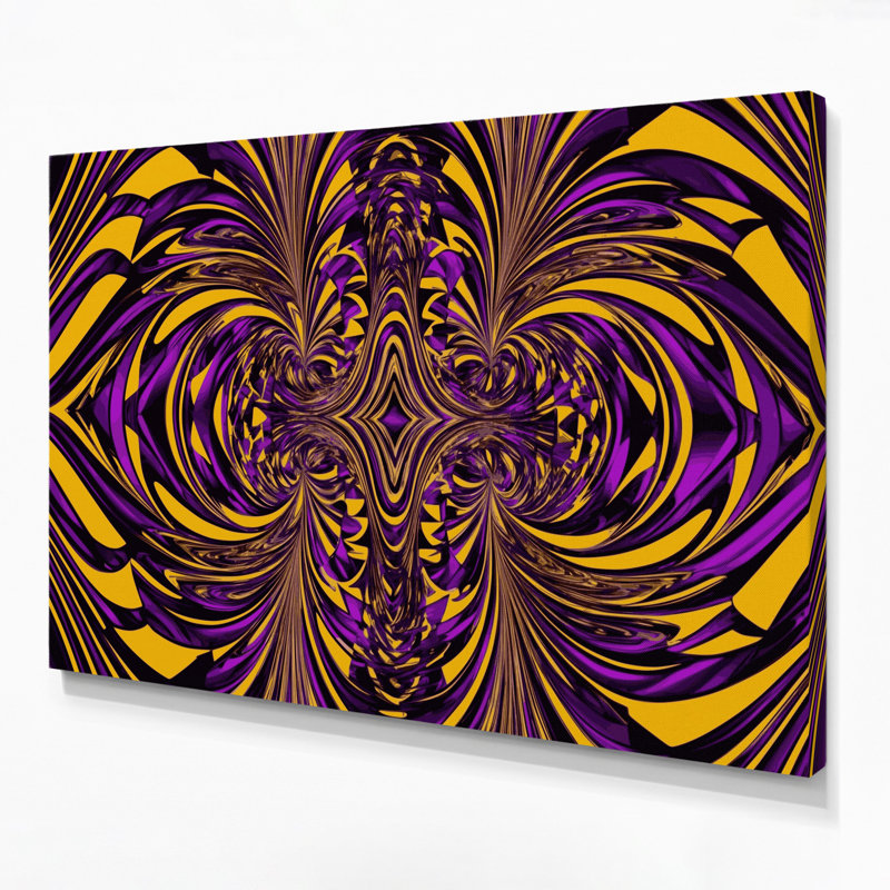Op Art 8 Purple Canvas Wall Art, 11" H x 14" W
