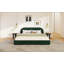 Lit moelleux en velours vert foncé-1475912268