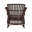 Fauteuil bohémien en rotin brun très foncé