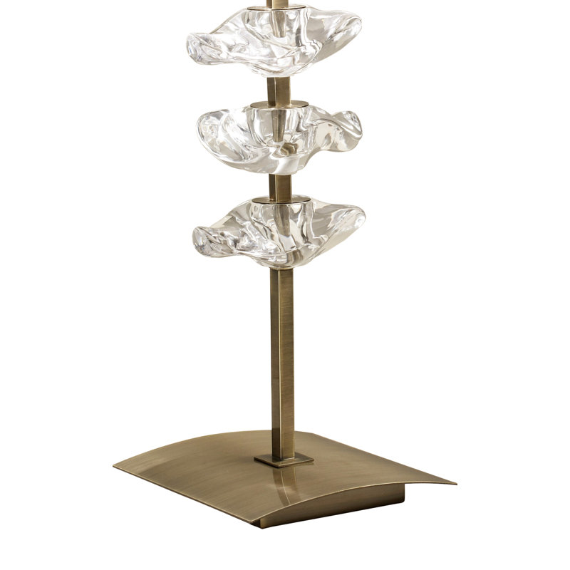Metal Table Lamp, Gold/Beige