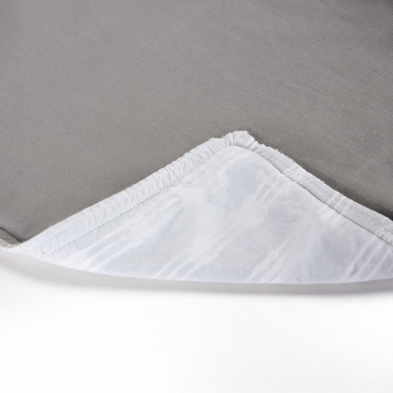 Jeté en coton / polyester, Blanc / Gris, Mélange de duvet