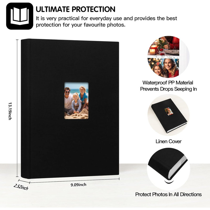 450 Pockets Photo Album 4x6 with Writing Space