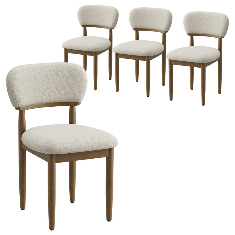 49 cm H Fabric Side Chair, Beige