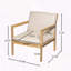 Fauteuil club d'extérieur en bois d'acacia