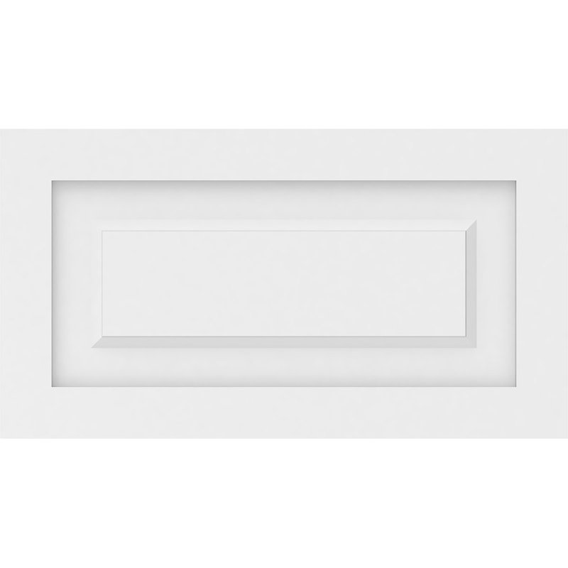 Panneau mural Harrison 3D en blanc, H 12 po x l 22 po x P 0,63 po