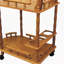 Grande table à vin en bois à 2 niveaux 29 po avec finition chêne