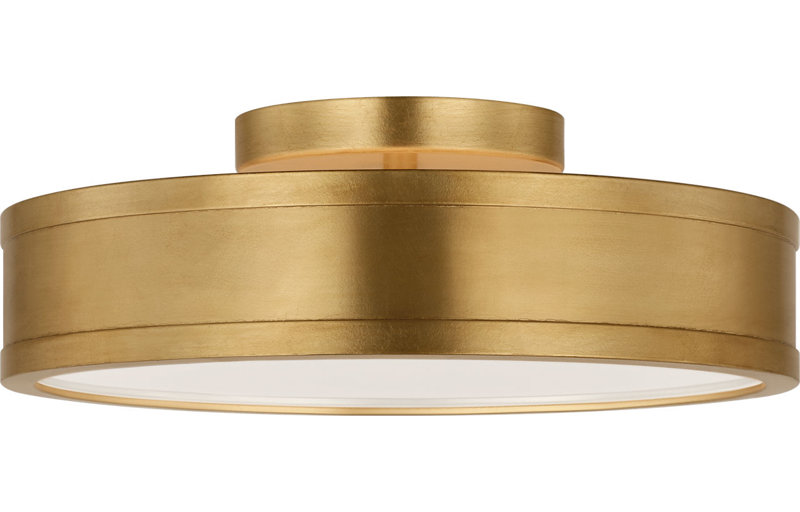 Dupont Round Semi Flush, Gild, 4" H x 12" W x 12" D