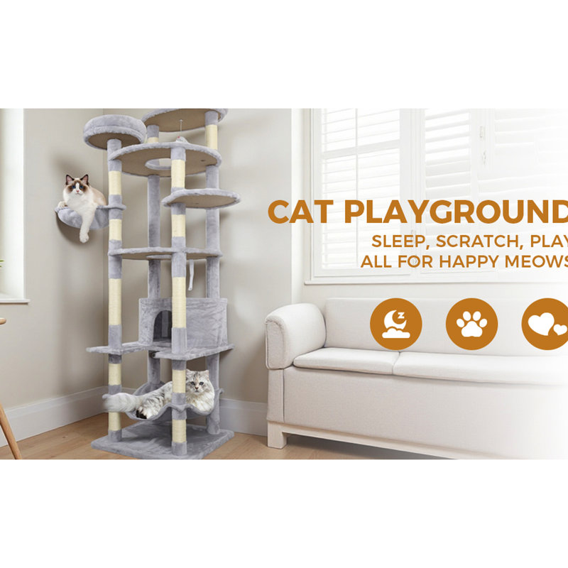 Tour pour chat Cy13 Grey, Gris clair
