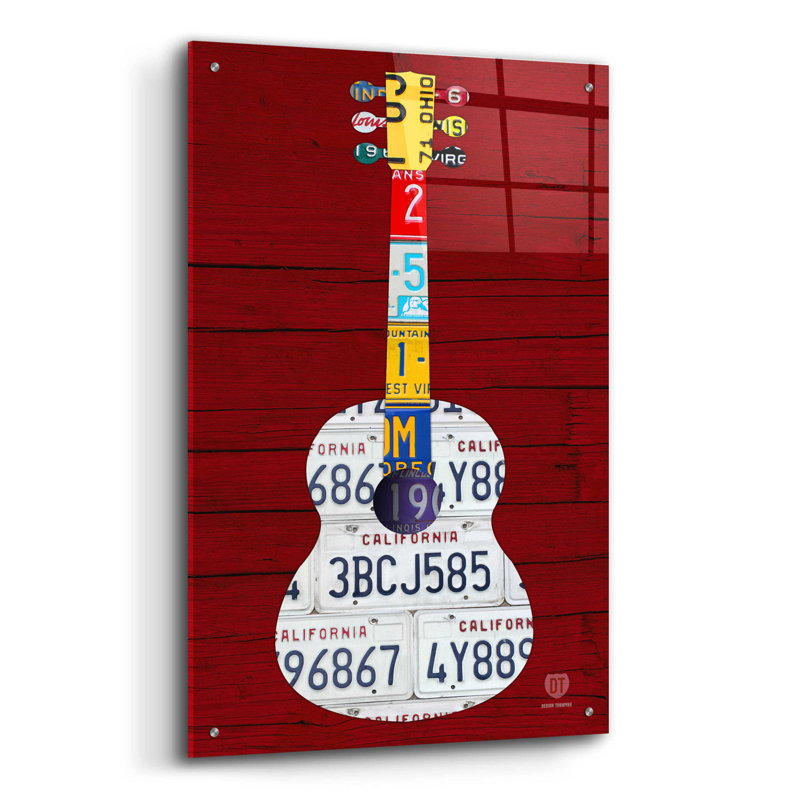 «Guitare 1 sur plastique / acrylique» par Design Turnpike, H 36 po x l 24 po x P 0,2 po