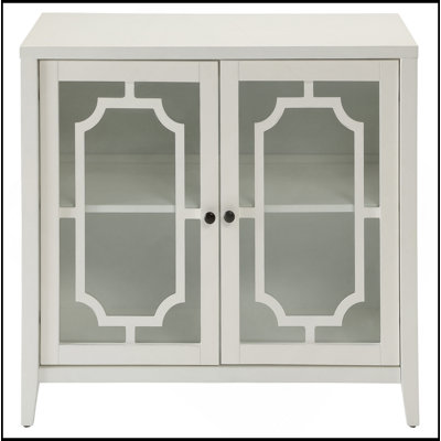 Console blanche avec 2 portes