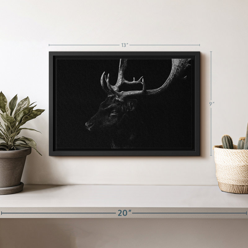 «Elk Beauty», reproduction sur toile, H 9 po x l 13 po