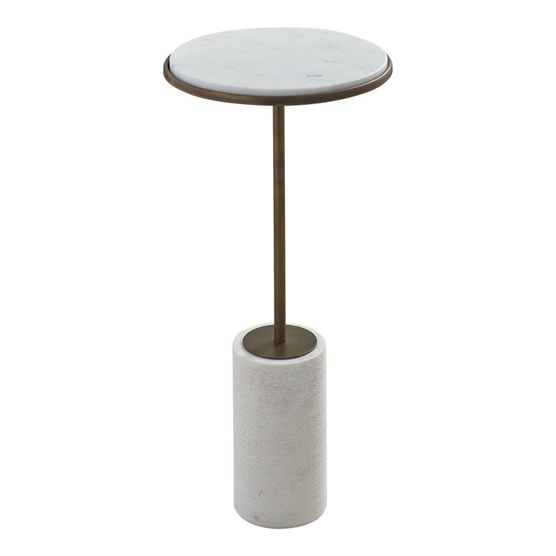Short Cored Marble Table-Bronze