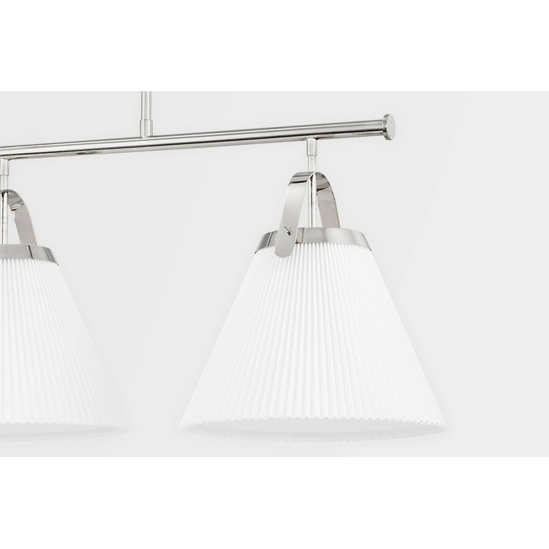 Luminaire pour îlot de cuisine 3 lumières Aldridge, Nickel poli