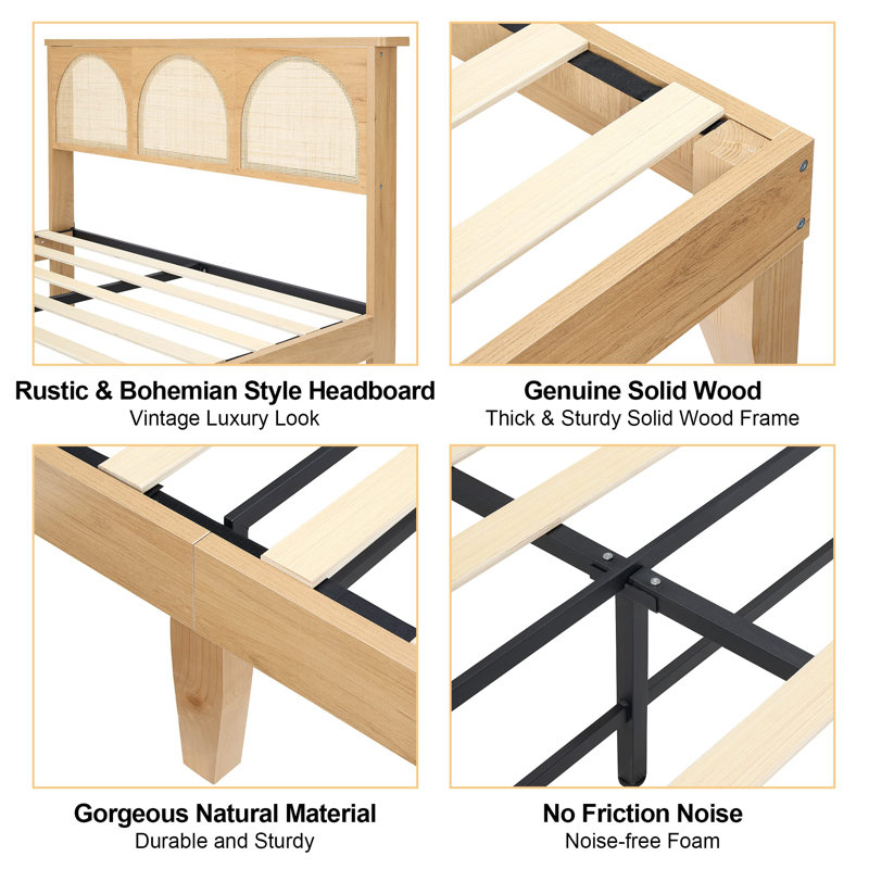 Batai 41.14" Bed Frame