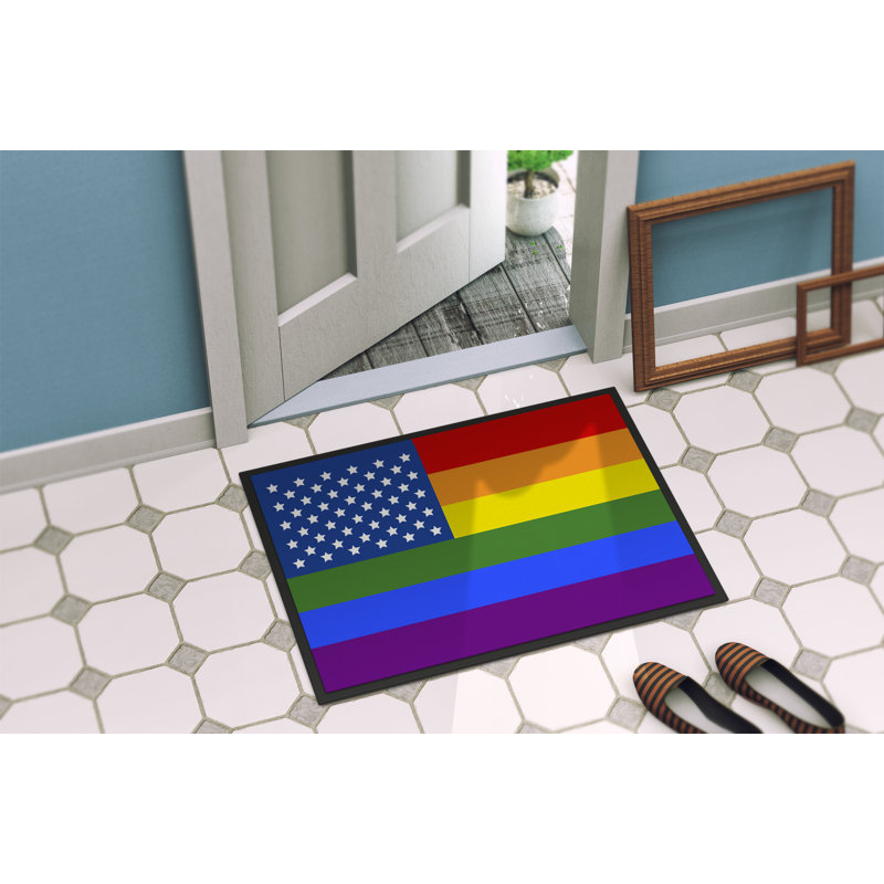 Tapis de porte USA Gay Pride, l 24 po x L 36 po, Fierté gay É.-U.-A.