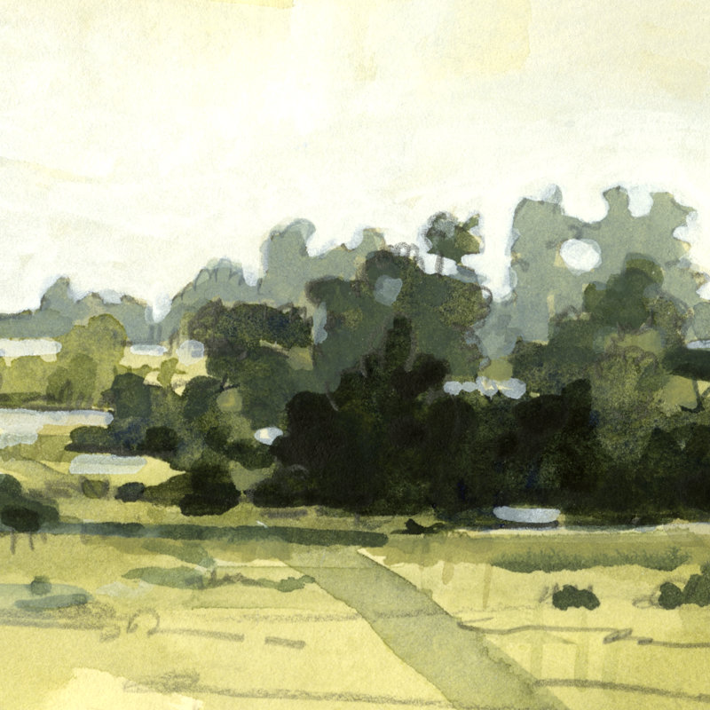 Bright Marshland II by Emma Caroline - Wrapped Canvas Print, 30cm H x 30cm W