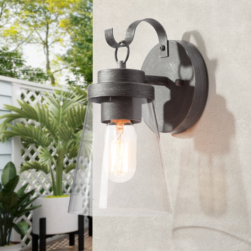 Leteefah 1-Light 10" H Outdoor Wall Lantern