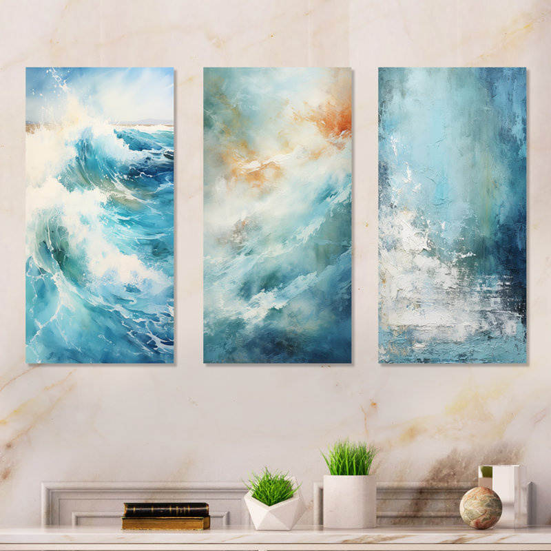 Ensemble de salon moderne 3 pièces Coastal Modern, H 28 po x l 36 po
