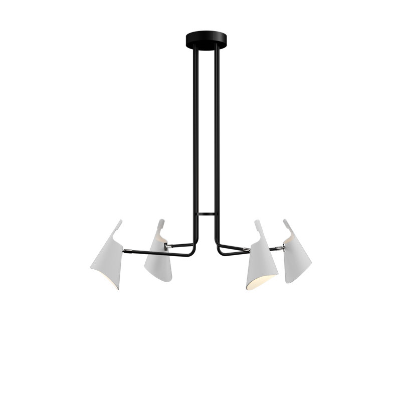 Chandelier, Organic Cappuccino, 4, 43.11" H x 39.76" W x 25.79" D