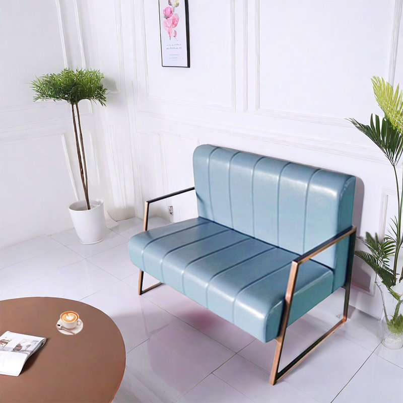 Banc rembourré en similicuir Western Cafe