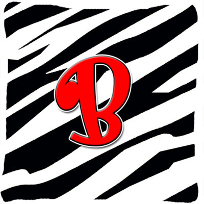 Monogramme initiale Zebra intérieur/extérieur Throw Pillow