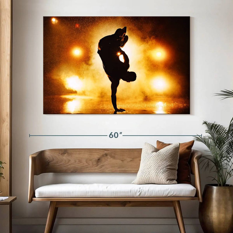 Breakdancer Silhouette, 34" H x 51" W