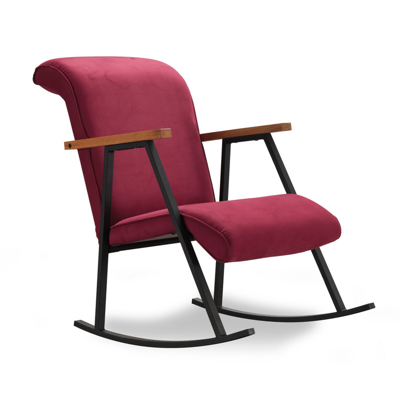 Eastbury Upholstered Rocking Chair, Dark Red