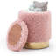 Repose-pieds rond en velours avec rangement-970583789