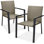 Chaises en osier Ebern Designs, meubles de salle à manger d'extérieur empilables avec accoudoirs