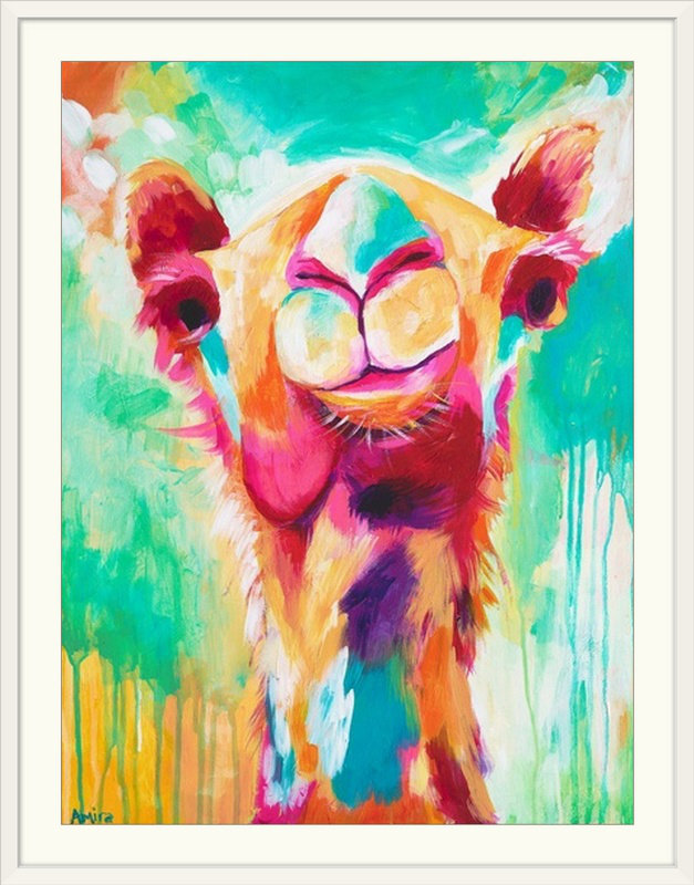 «Humphrey» par Aaden, reproduction d'art, H 24 po x l 20 po x P 1 po, Cadre blanc