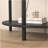 Unique Half Moon Design End Table with Sliding Rattan Door,Elegant Semi-circle Entryway