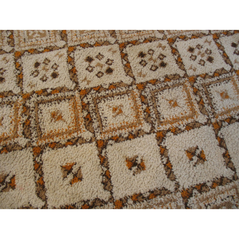 Tapis ivoire berbère tribal marocain rétro ivoire
