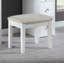Ensemble de meuble-lavabo 1 pièce de style contemporain avec miroir de 3 m, lumières DEL, tiroirs de rangement, glissières en bois et tabouret rembourré pour la chambre à coucher