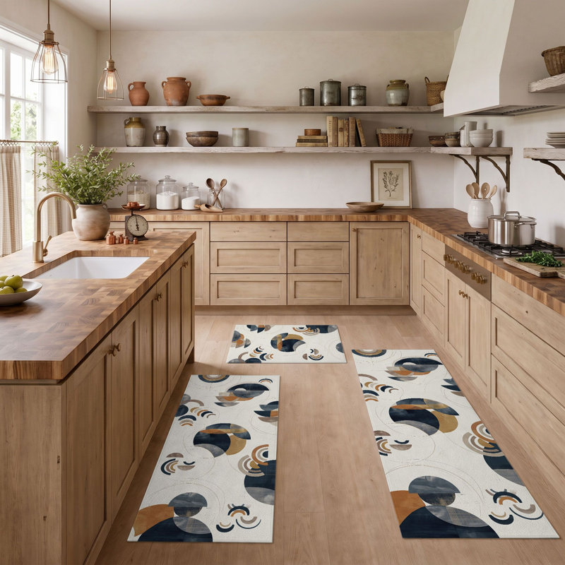Tapis de cuisine lavables antidérapants Abstract Swirl