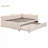 Full Size Upholstered L-Shaped Upholstered Daybed with Twin Size Pop Up Trundle-1536007602