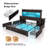 Farmhouse Bed Frame with Bookcase Headboard, 2 Detachable Racks, 4 Drawers & RGB LED-100758304-100758305