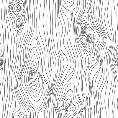 Wood Texture Sketch - Wrapped Canvas Print