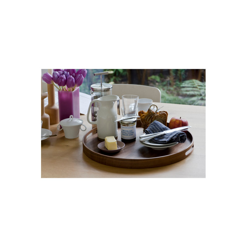 Wood Decorative Tray, Brown, 1" H x 18" W x 18" D