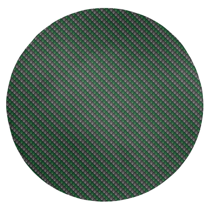 Tapis de zone verte dégradé géométrique, Rond 5 pi