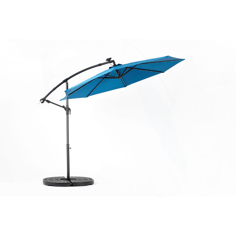 Parasol de marché à DEL 10 pi, Bleu très foncé