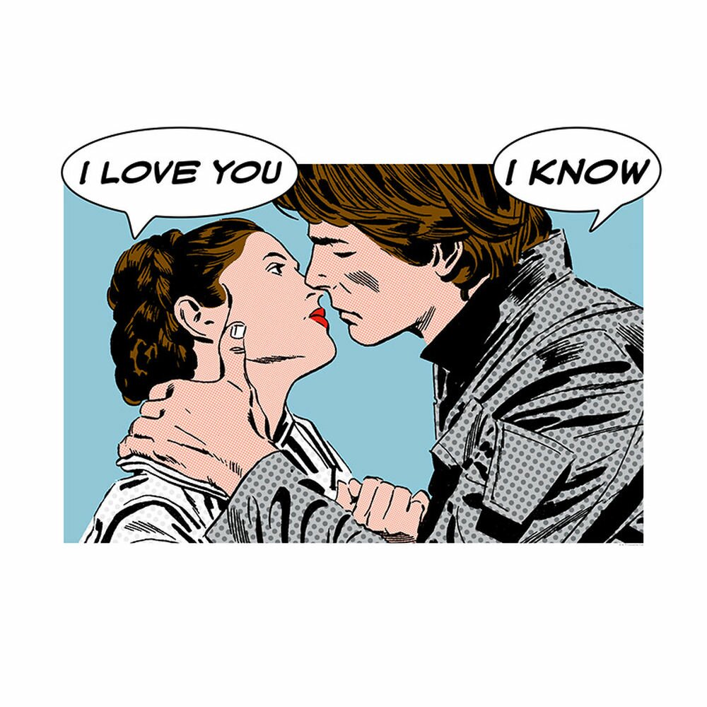 Poster Star Wars-Comicbuch Zitat Leia Han