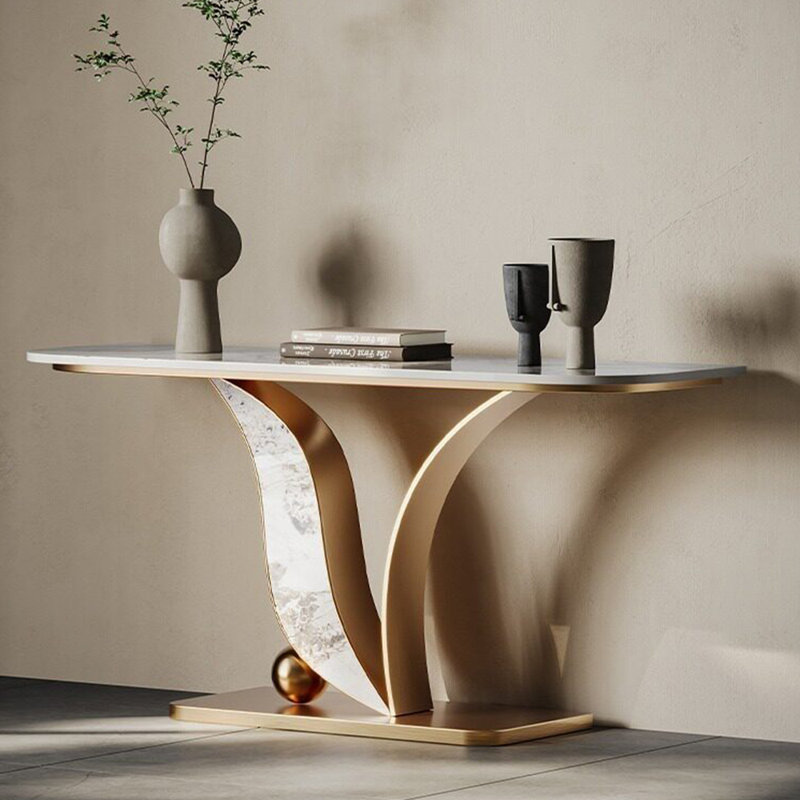 Console en métal de style italien, H 33,4 po x l 47,2 po x P 13,7 po