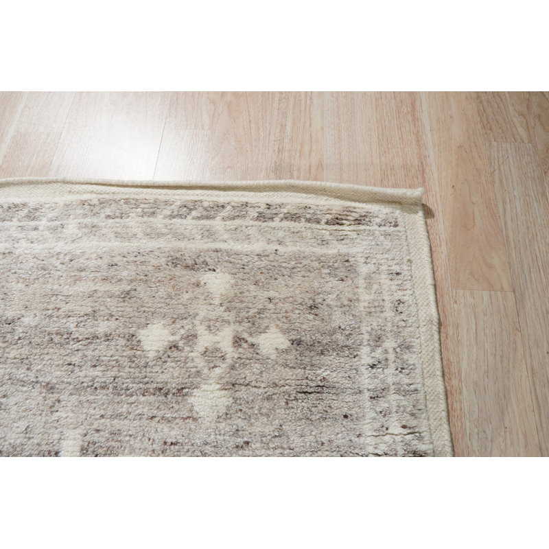 8x10 Gray Hand-Knotted Wool Diamond Totem Classic Traditional Modern Contemporary Carpet Rug